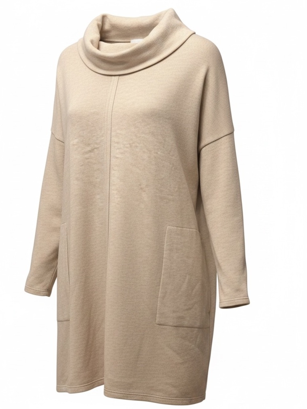 NWT Pure J.Jill Cowl Neck Tunic Cozy Warm Sweater Oatmeal XL Cabincore Lounge